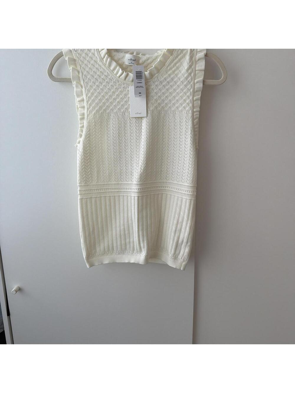 Aritzia Women's White and Cream Vests-tanks-cami